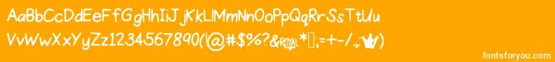 ProperPrincess Font – White Fonts on Orange Background