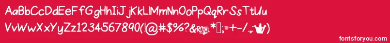 ProperPrincess Font – White Fonts on Red Background