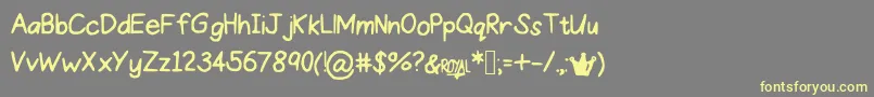 More about ProperPrincess Font ProperPrincess Font – Yellow Fonts on Gray Background