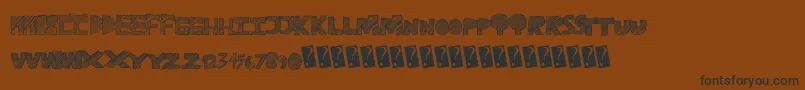 Ravetime Font – Black Fonts on Brown Background