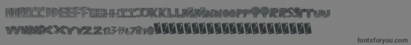 Ravetime Font – Black Fonts on Gray Background