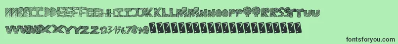 Ravetime Font – Black Fonts on Green Background