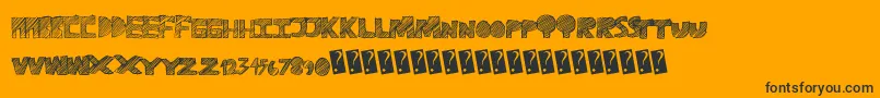 Ravetime Font – Black Fonts on Orange Background