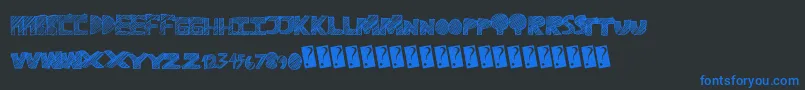 Ravetime Font – Blue Fonts on Black Background