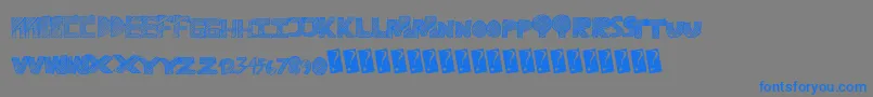 Ravetime Font – Blue Fonts on Gray Background