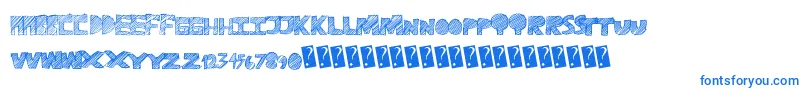 Ravetime Font – Blue Fonts on White Background