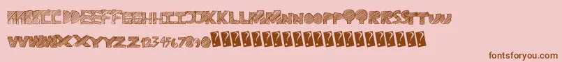 Ravetime Font – Brown Fonts on Pink Background