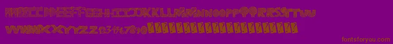 Ravetime Font – Brown Fonts on Purple Background