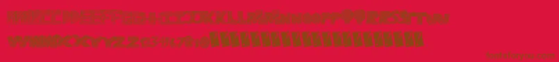 Ravetime Font – Brown Fonts on Red Background