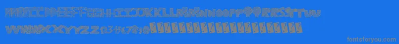 Ravetime Font – Gray Fonts on Blue Background
