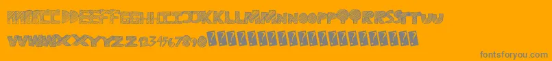 Ravetime Font – Gray Fonts on Orange Background