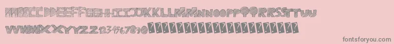 Ravetime Font – Gray Fonts on Pink Background