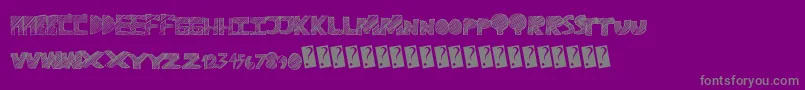 Ravetime Font – Gray Fonts on Purple Background