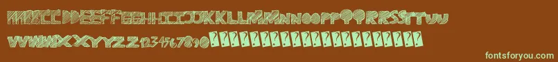 Ravetime Font – Green Fonts on Brown Background