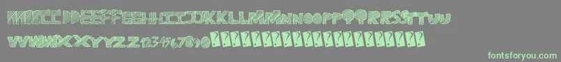 Ravetime Font – Green Fonts on Gray Background