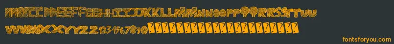 Ravetime Font – Orange Fonts on Black Background