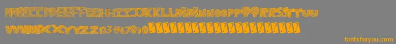 Ravetime Font – Orange Fonts on Gray Background