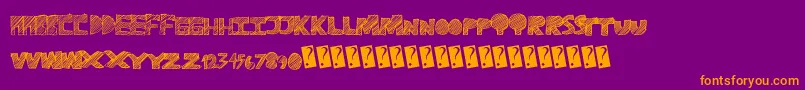 Ravetime Font – Orange Fonts on Purple Background
