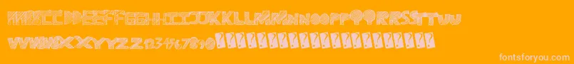 Ravetime Font – Pink Fonts on Orange Background