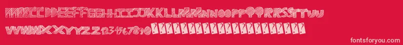 Ravetime Font – Pink Fonts on Red Background