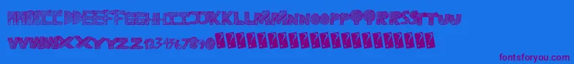 Ravetime Font – Purple Fonts on Blue Background