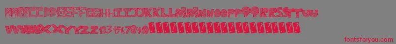 Ravetime Font – Red Fonts on Gray Background