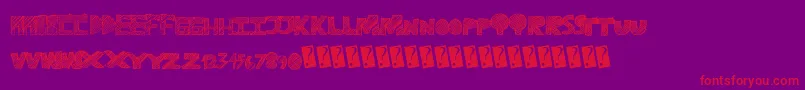 Ravetime Font – Red Fonts on Purple Background