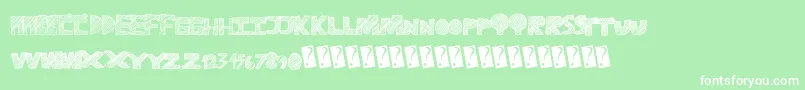 Ravetime Font – White Fonts on Green Background