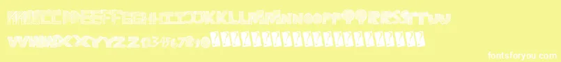 Ravetime Font – White Fonts on Yellow Background