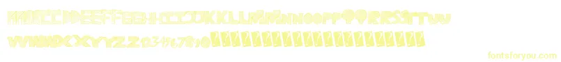 Ravetime Font – Yellow Fonts on White Background