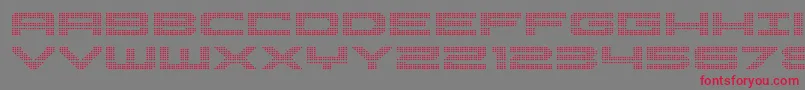 Pocketball Font – Red Fonts on Gray Background