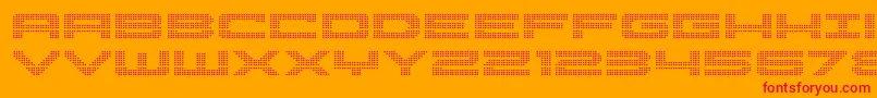 Pocketball Font – Red Fonts on Orange Background