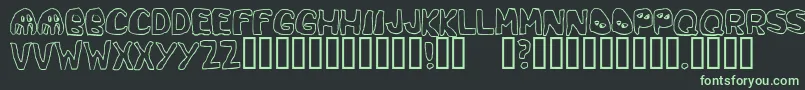 SpaceGame Font – Green Fonts on Black Background