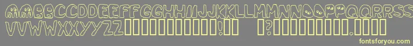 SpaceGame Font – Yellow Fonts on Gray Background