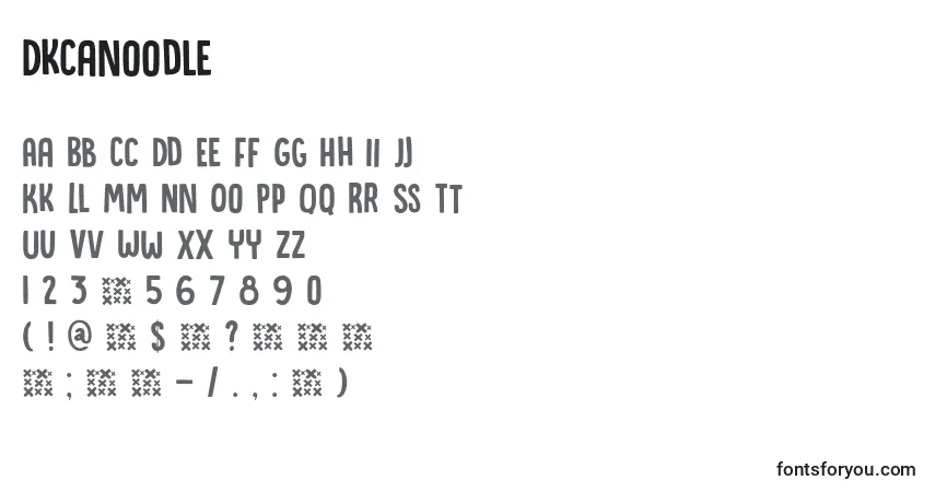 Czcionka DkCanoodle – alfabet, cyfry, specjalne znaki