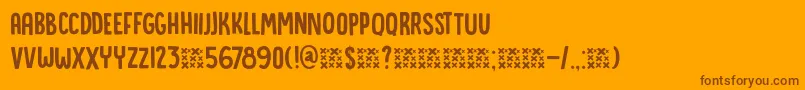 Police DkCanoodle – polices brunes sur fond orange