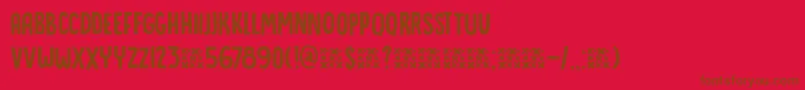 DkCanoodle-fontti – ruskeat fontit punaisella taustalla