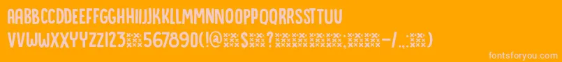 DkCanoodle Font – Pink Fonts on Orange Background