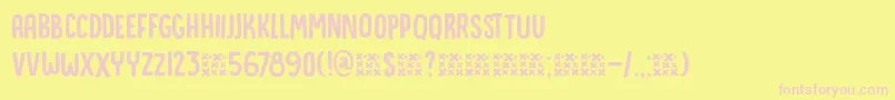 Więcej informacji o czcionce DkCanoodle Czcionka DkCanoodle – różowe czcionki na żółtym tle
