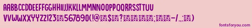DkCanoodle Font – Purple Fonts on Pink Background