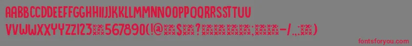 DkCanoodle Font – Red Fonts on Gray Background