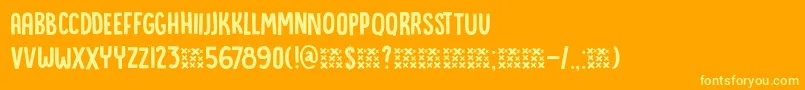 DkCanoodle-fontti – keltaiset fontit oranssilla taustalla