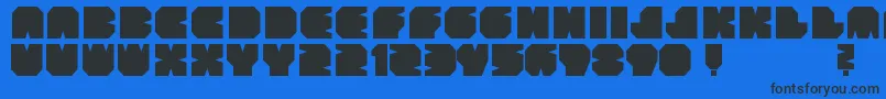 BoodasSubtract Font – Black Fonts on Blue Background