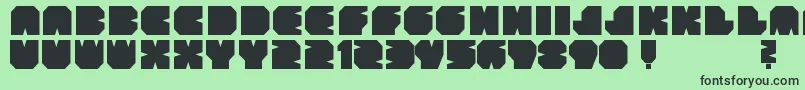 BoodasSubtract Font – Black Fonts on Green Background