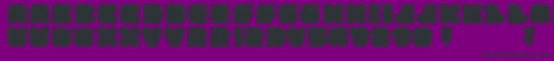 BoodasSubtract-fontti – mustat fontit violetilla taustalla
