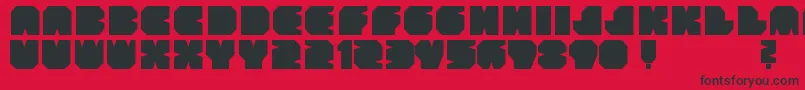 BoodasSubtract Font – Black Fonts on Red Background