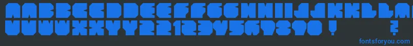 BoodasSubtract Font – Blue Fonts on Black Background