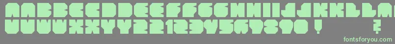 BoodasSubtract Font – Green Fonts on Gray Background