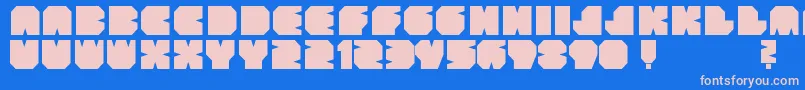 BoodasSubtract Font – Pink Fonts on Blue Background