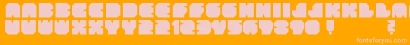 BoodasSubtract Font – Pink Fonts on Orange Background